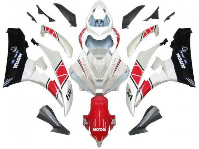 Branco Vermelho Preto Kits Carenagem Moto Yamaha R6 06-07 Branco Vermelho Preto Kits Carenagem Moto Yamaha R6 06-07