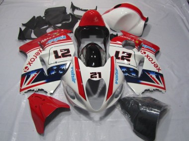 Branco Vermelho Xerox 21 Carenagem Moto Suzuki GSXR 1300 Hayabusa 96-07