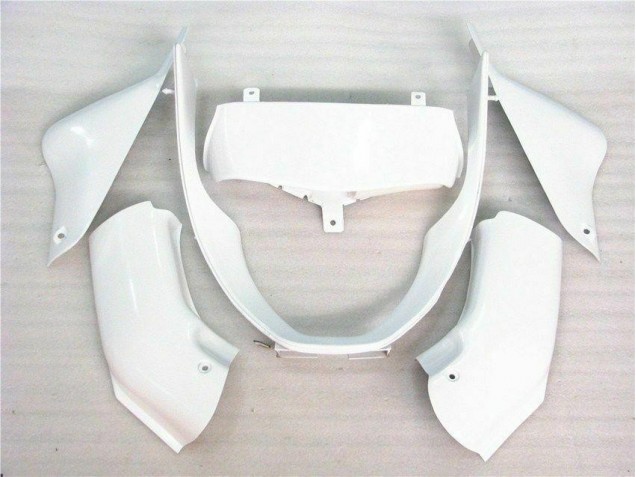 Brilhante Branco Carenagem Moto Kawasaki ZX6R 00-02 Brilhante Branco Carenagem Moto Kawasaki ZX6R 00-02
