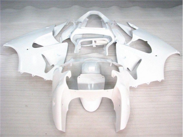 Brilhante Branco Carenagem Moto Kawasaki ZX6R 00-02 Brilhante Branco Carenagem Moto Kawasaki ZX6R 00-02