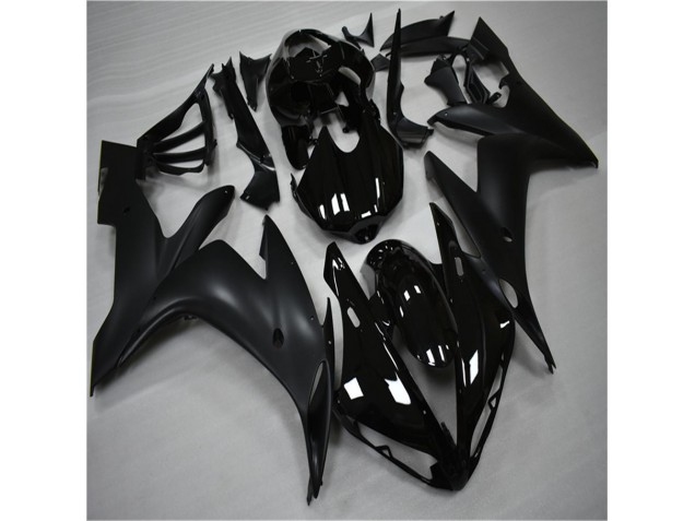 Brilhante Preto Fosco Carenagem Moto Yamaha R1 07-08 Brilhante Preto Fosco Carenagem Moto Yamaha R1 07-08