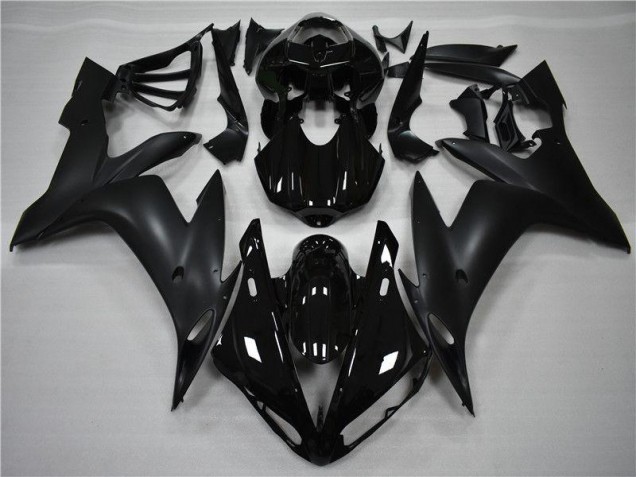 Brilhante Preto Fosco Carenagem Moto Yamaha R1 07-08 Brilhante Preto Fosco Carenagem Moto Yamaha R1 07-08