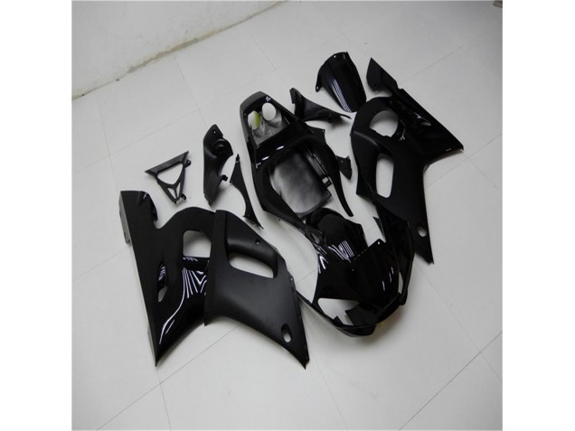 Brilhante Preto Fosco Carenagem Moto Yamaha R6 03-05 Brilhante Preto Fosco Carenagem Moto Yamaha R6 03-05