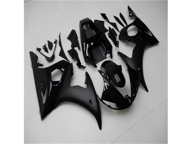 Brilhante Preto Fosco Carenagem Moto Yamaha R6 03-05 Brilhante Preto Fosco Carenagem Moto Yamaha R6 03-05