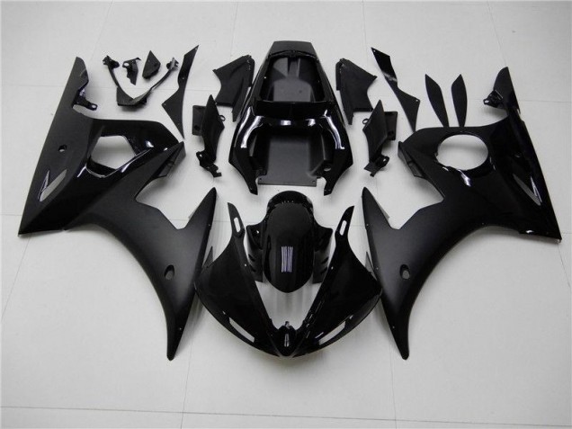 Brilhante Preto Fosco Carenagem Moto Yamaha R6 03-05 Brilhante Preto Fosco Carenagem Moto Yamaha R6 03-05