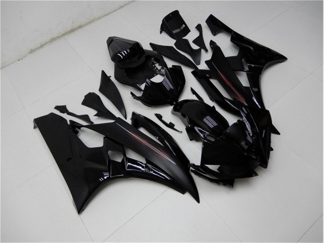 Brilhante Preto Fosco Carenagem Moto Yamaha R6 06-07 Brilhante Preto Fosco Carenagem Moto Yamaha R6 06-07