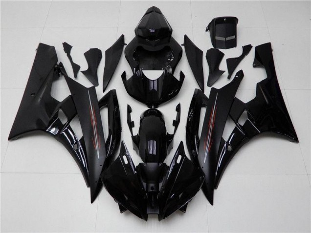 Brilhante Preto Fosco Carenagem Moto Yamaha R6 06-07 Brilhante Preto Fosco Carenagem Moto Yamaha R6 06-07