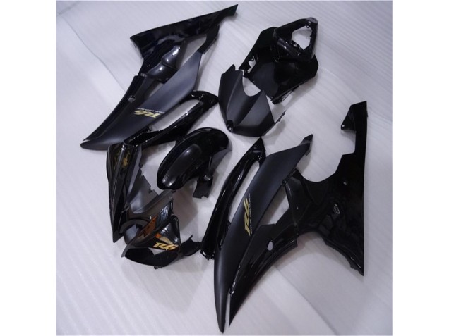 Brilhante Preto Fosco Carenagem Moto Yamaha R6 08-16 Brilhante Preto Fosco Carenagem Moto Yamaha R6 08-16