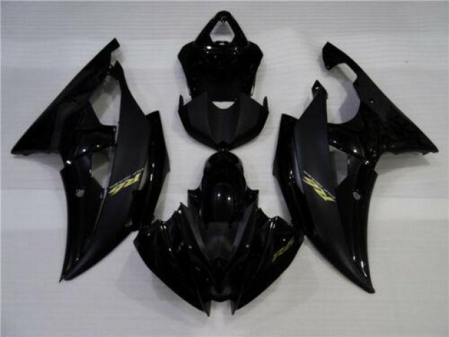 Brilhante Preto Fosco Carenagem Moto Yamaha R6 08-16 Brilhante Preto Fosco Carenagem Moto Yamaha R6 08-16