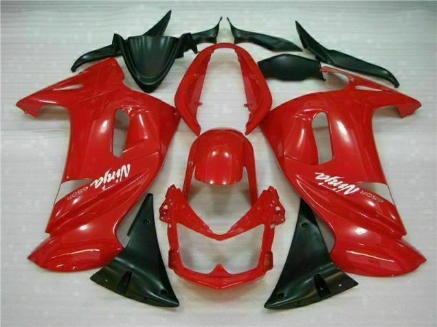 Brilhante Vermelho Carenagem Moto Kawasaki EX650 06-08 Brilhante Vermelho Carenagem Moto Kawasaki EX650 06-08