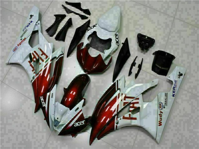 Castanho Branco Carenagem Moto Yamaha R6 06-07 Castanho Branco Carenagem Moto Yamaha R6 06-07