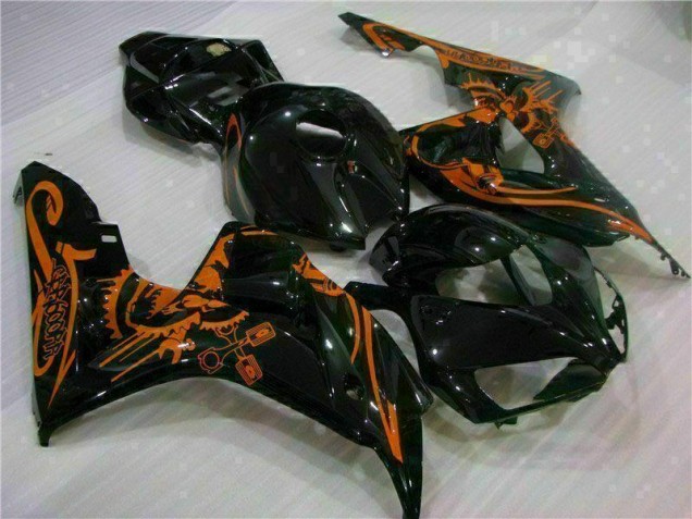 Castanho Preto Carenagem Moto Honda CBR 1000RR 06-07 Castanho Preto Carenagem Moto Honda CBR 1000RR 06-07