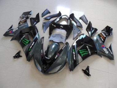 Cinzento Monster Carenagem Moto Kawasaki ZX10R 06-07