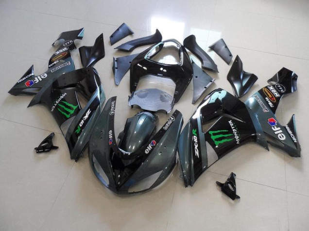 Cinzento Monster Carenagem Moto Kawasaki ZX10R 06-07 Cinzento Monster Carenagem Moto Kawasaki ZX10R 06-07