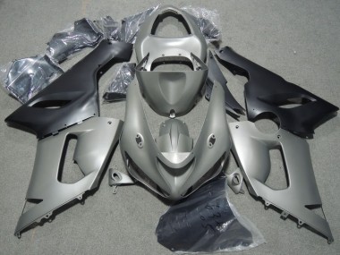 Cinzento Preto Carenagem Moto Kawasaki ZX6R 05-06