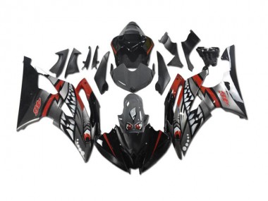 Cinzento Vermelho Tubarão Carenagem Moto Yamaha R6 08-16