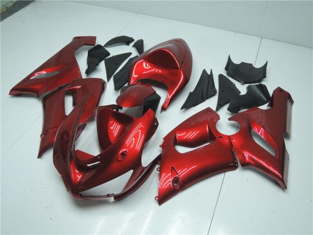 Doce Vermelho Carenagem Moto Kawasaki ZX6R 05-06 Doce Vermelho Carenagem Moto Kawasaki ZX6R 05-06
