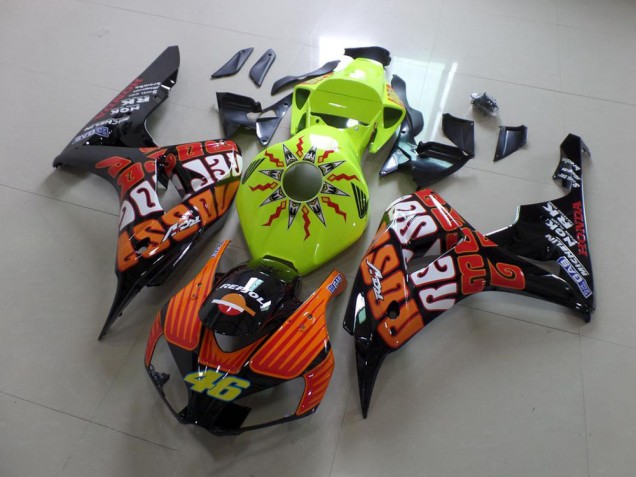 Fluro Rossi Carenagem Moto Honda CBR 1000RR 06-07 Fluro Rossi Carenagem Moto Honda CBR 1000RR 06-07