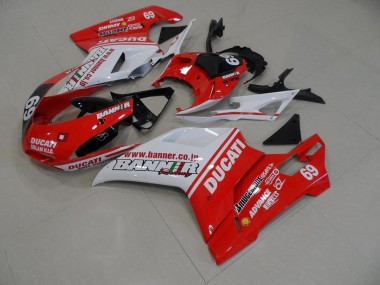 Laranja Bandeira 69 Carenagem Moto Ducati 848 1098 1198 07-14