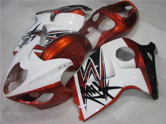 Laranja Branco Preto Carenagem Moto Suzuki GSXR 1300 Hayabusa 96-07