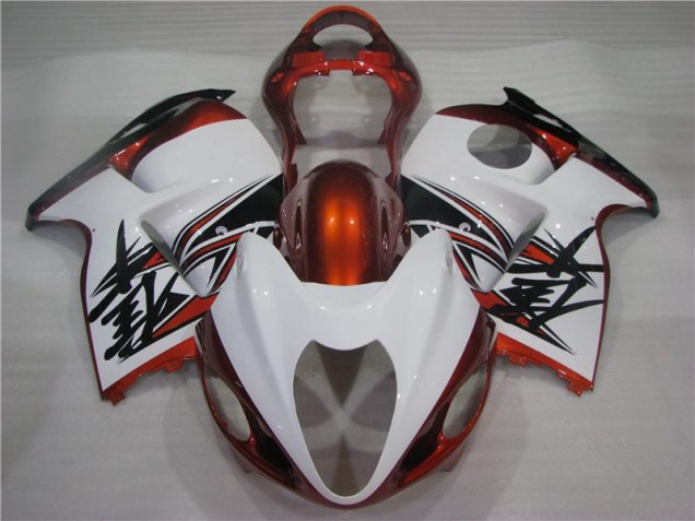 Laranja Branco Preto Carenagem Moto Suzuki GSXR 1300 Hayabusa 96-07