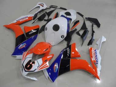Laranja Branco TT Legend Carenagem Moto Honda CBR 1000RR 12-16
