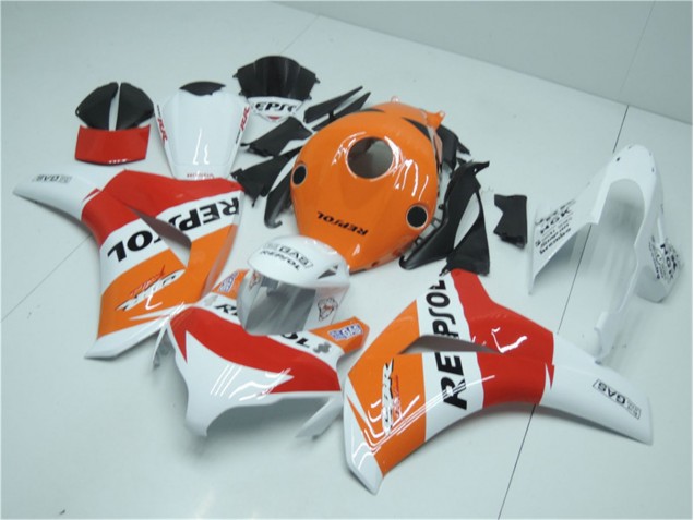 Laranja Branco Vermelho Repsol Carenagem Moto Honda CBR 1000RR 08-11