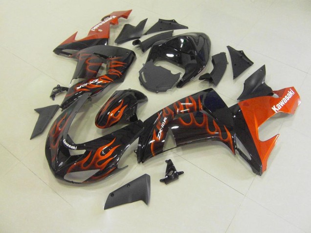 Laranja Chama Carenagem Moto Kawasaki ZX10R 06-07 Laranja Chama Carenagem Moto Kawasaki ZX10R 06-07