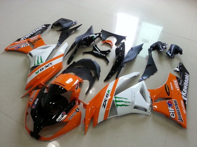 Laranja Monster Carenagem Moto Kawasaki ZX6R 19-23 Laranja Monster Carenagem Moto Kawasaki ZX6R 19-23