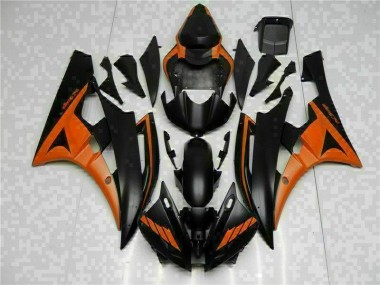 Laranja Preto Abs Kit Carenagem & Plásticos Moto Yamaha R6 06-07