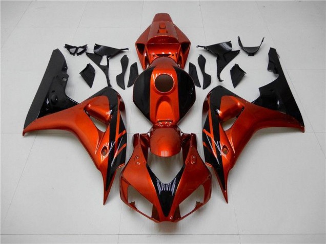 Laranja Preto Carenagem Moto Honda CBR 1000RR 06-07 Laranja Preto Carenagem Moto Honda CBR 1000RR 06-07