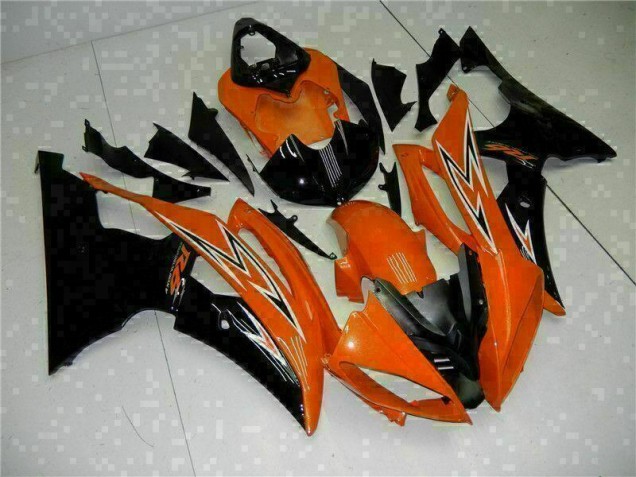 Laranja Preto Carenagem Moto Yamaha R6 08-16 Laranja Preto Carenagem Moto Yamaha R6 08-16