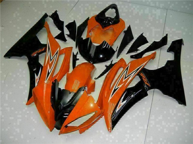 Laranja Preto Carenagem Moto Yamaha R6 08-16 Laranja Preto Carenagem Moto Yamaha R6 08-16