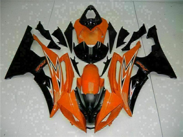 Laranja Preto Carenagem Moto Yamaha R6 08-16 Laranja Preto Carenagem Moto Yamaha R6 08-16