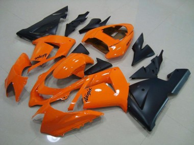 Laranja Preto Fosco Carenagem Moto Kawasaki ZX10R 03-05