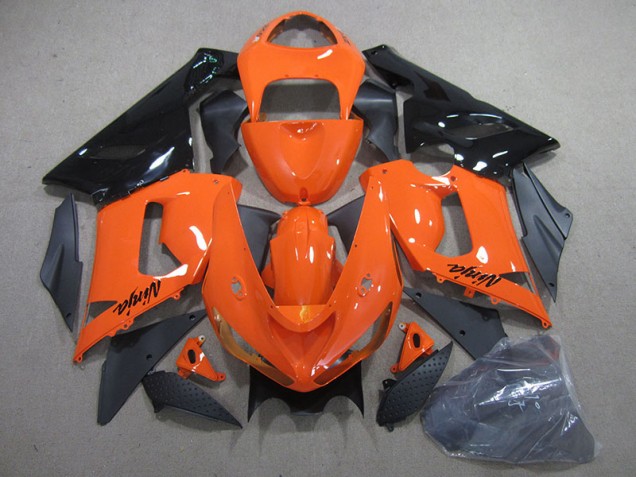 Laranja Preto Ninja Carenagem Moto & Plástico Moto Kawasaki ZX6R 05-06