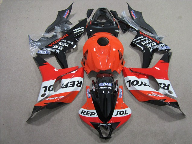 Laranja Preto Repsol Carenagem Moto Honda CBR 600RR 07-08 Laranja Preto Repsol Carenagem Moto Honda CBR 600RR 07-08