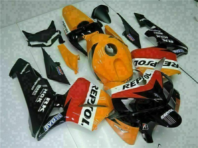 Laranja Preto Repsol Kit Carenagem Moto Honda CBR 600RR 05-06 Laranja Preto Repsol Kit Carenagem Moto Honda CBR 600RR 05-06