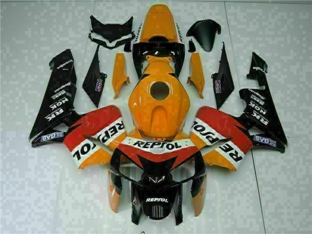 Laranja Preto Repsol Kit Carenagem Moto Honda CBR 600RR 05-06 Laranja Preto Repsol Kit Carenagem Moto Honda CBR 600RR 05-06
