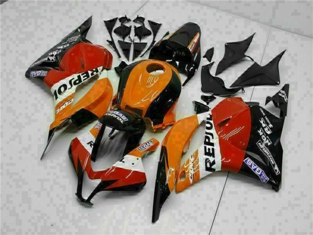 Laranja Repsol Carenagem Moto Honda CBR 600RR 09-12 Laranja Repsol Carenagem Moto Honda CBR 600RR 09-12