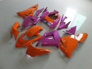 Laranja & Rosa Carenagem Moto Kawasaki ZX10R 03-05