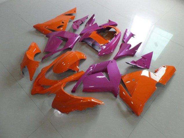 Laranja & Rosa Carenagem Moto Kawasaki ZX10R 03-05