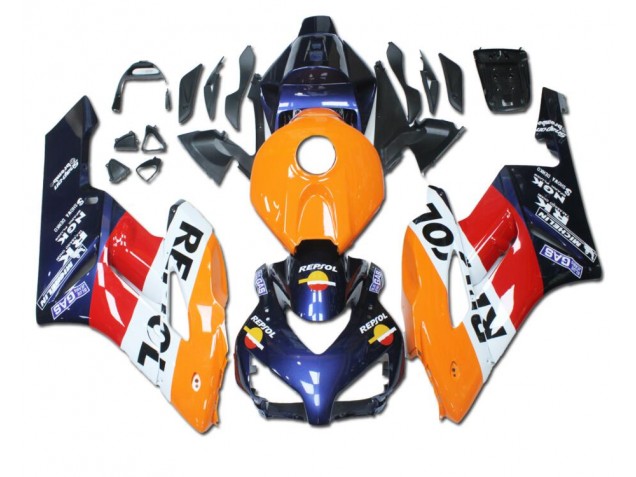 Laranja Vermelho Azul Repsol Carenagem Moto Honda CBR 1000RR 04-05