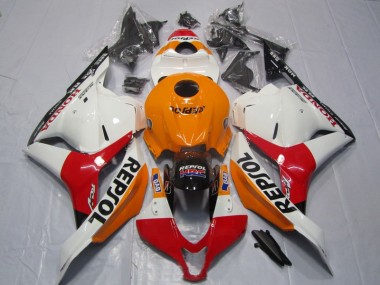 Laranja Vermelho Branco Repsol Carenagem Moto Honda CBR 600RR 09-12