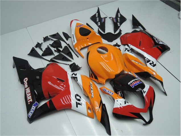 Laranja Vermelho Preto Repsol Carenagem Moto Honda CBR 600RR 09-12 Laranja Vermelho Preto Repsol Carenagem Moto Honda CBR 600RR 09-12
