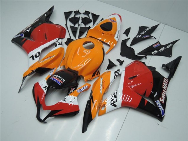 Laranja Vermelho Preto Repsol Carenagem Moto Honda CBR 600RR 09-12 Laranja Vermelho Preto Repsol Carenagem Moto Honda CBR 600RR 09-12
