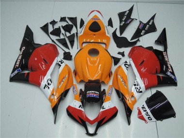 Laranja Vermelho Preto Repsol Carenagem Moto Honda CBR 600RR 09-12