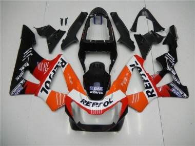 Laranja Vermelho Preto Repsol Carenagem Moto Honda CBR 900RR 929RR 00-01