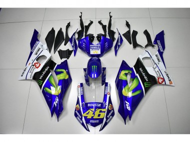 Monster Azul Movistar 46 Carenagem Moto Yamaha R6 17-23