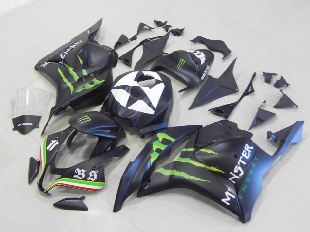 Monster Preto Fosco Carenagem Moto Honda CBR 600RR 09-12 Monster Preto Fosco Carenagem Moto Honda CBR 600RR 09-12